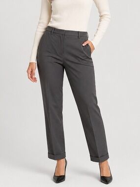 Jil Sander Gray Wool Trousers Size 40 Straight Leg Tailored Italy